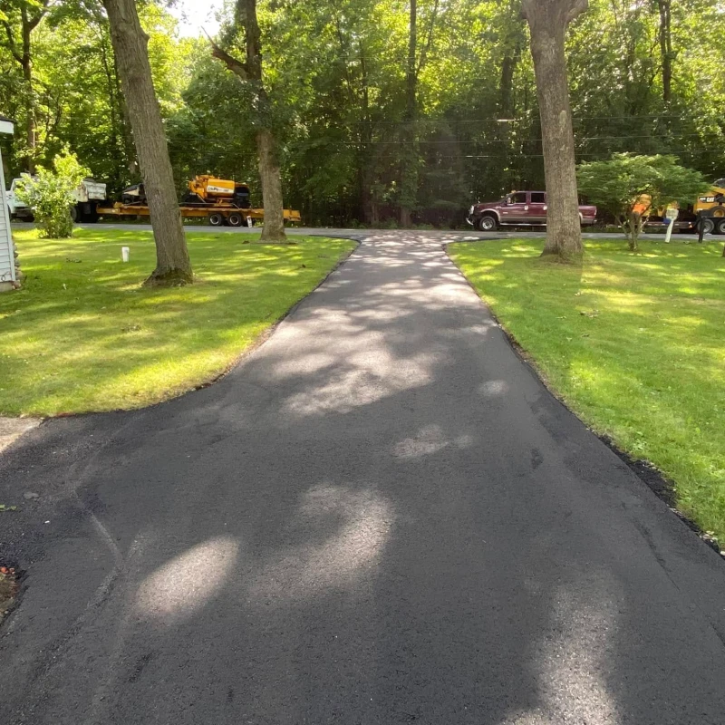 newly installed asphalt web